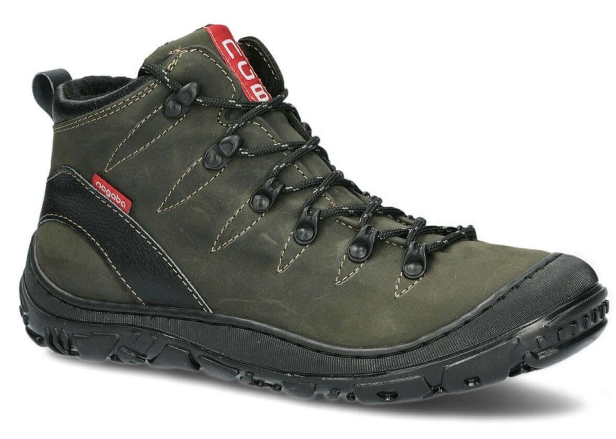 Buty Damskie Nagaba Skorzane | Trzewik Trekkingowy Nagaba 240 Crazy Skorzany Khaki