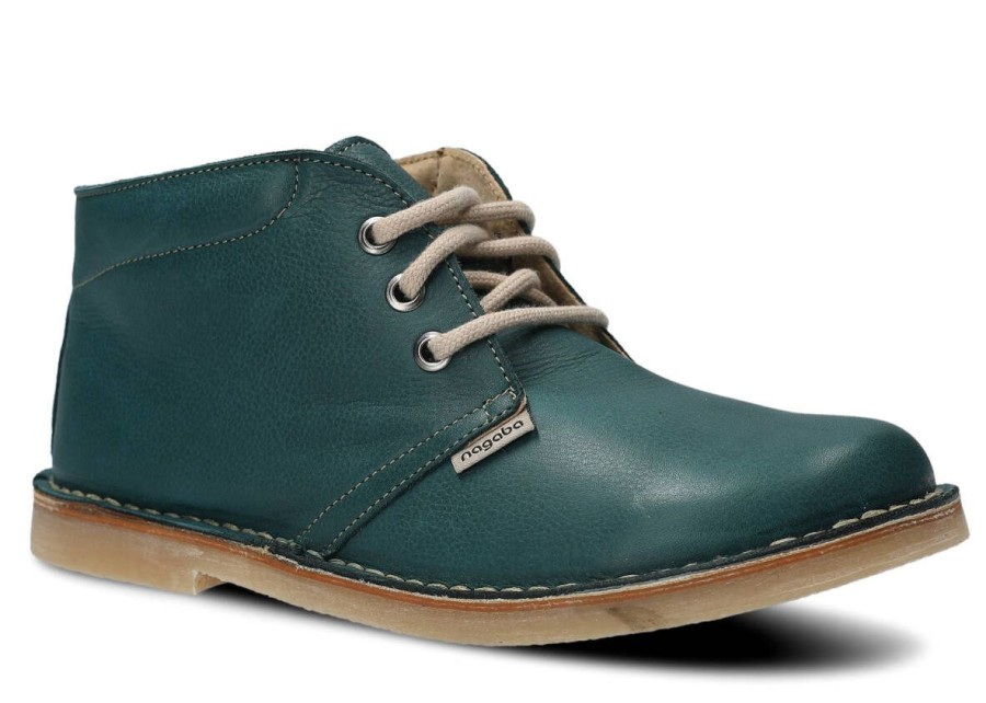 Buty Meskie Nagaba Skorzane | Trzewik Meski Nagaba 075 Rustic Skorzany Zielony