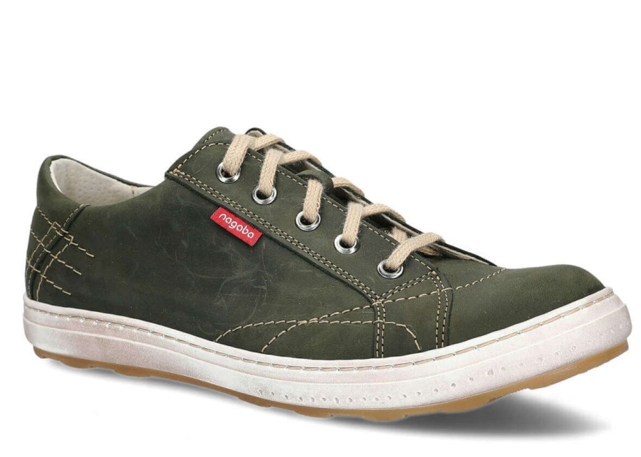 Buty Meskie Nagaba Skorzane | Polbut Meski Nagaba 410 Crazy Skorzany Khaki