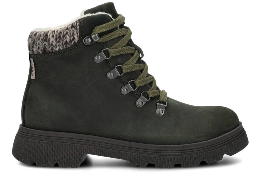 Buty Damskie Nagaba Skorzane | Trzewik Nagaba 286 Crazy Skorzany Khaki