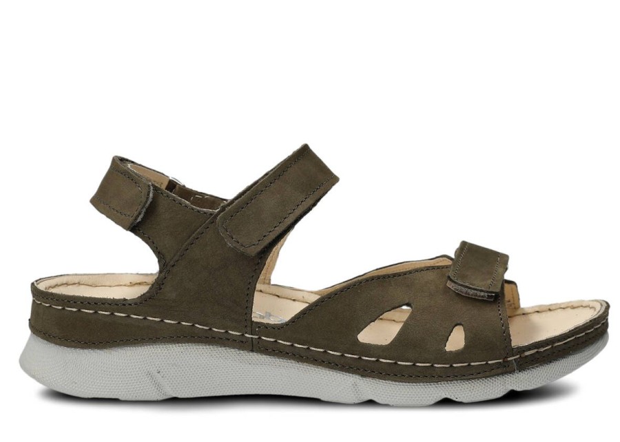 Buty Damskie Nagaba Skorzane | Sandaly Damskie Nagaba 102 Samuel Skorzany Khaki