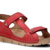 Buty Damskie Nagaba Skorzane | Sandaly Damskie Nagaba 306 Rustic Skorzany Czerwony