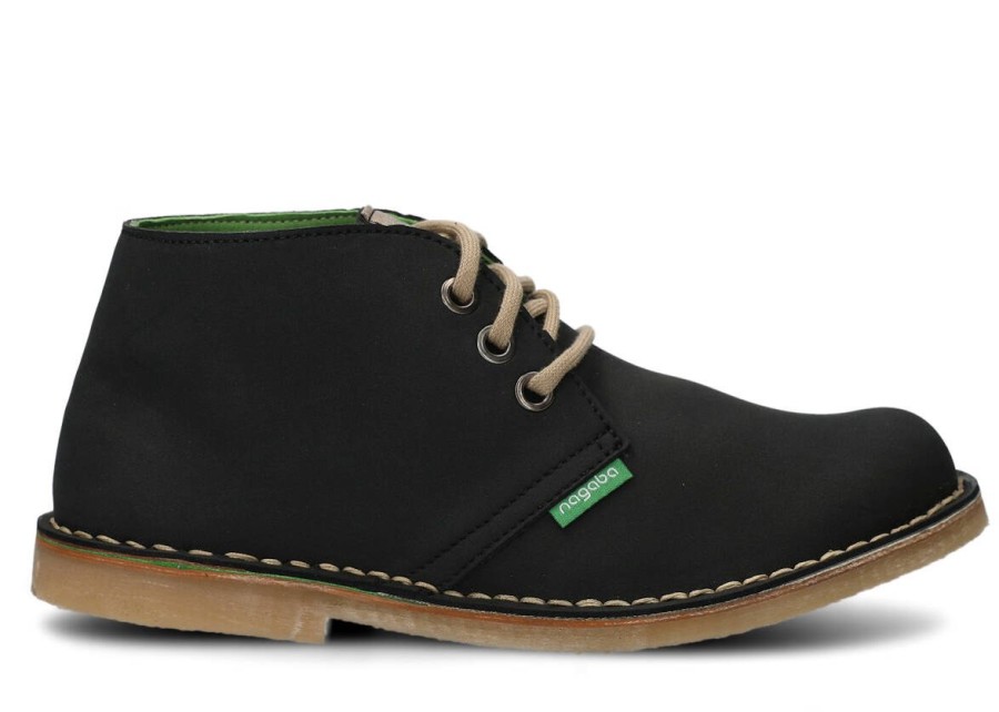 Buty Damskie Vegan Zimowe | Trzewik Nagaba 082 Nubuk Vegan Czarny