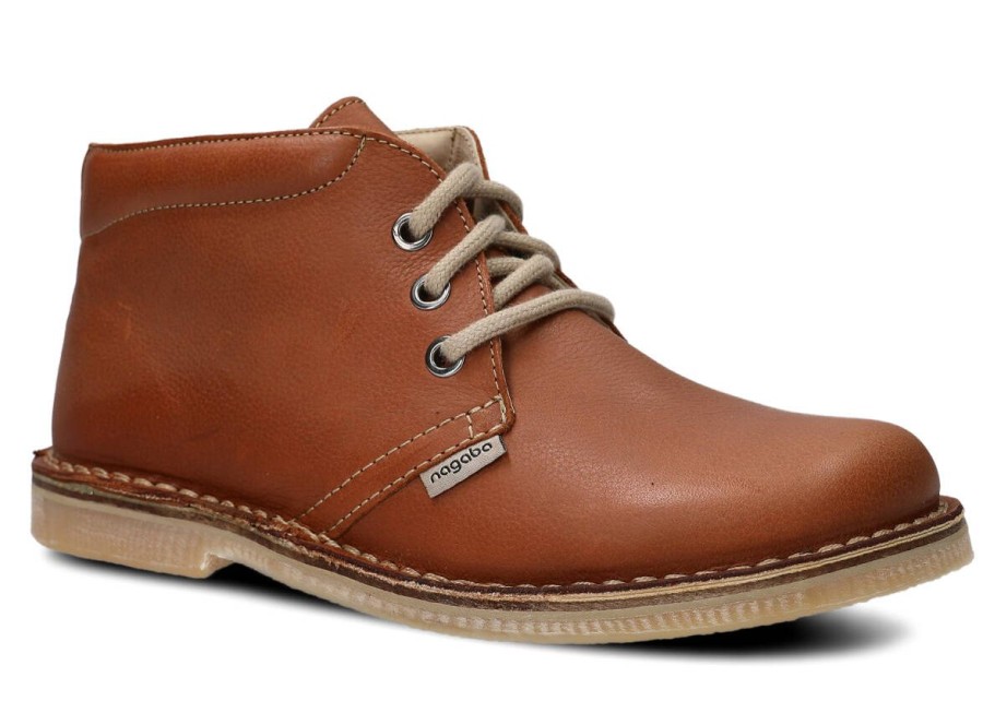 Buty Meskie Nagaba Skorzane | Trzewik Meski Nagaba 075 Rustic Skorzany Rudy