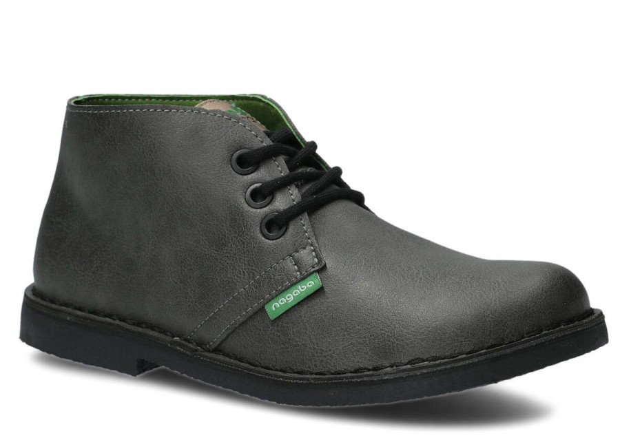 Buty Damskie Vegan Zimowe | Trzewik Nagaba 082 Cross Vegan Szary