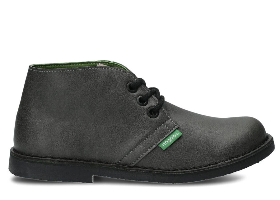 Buty Damskie Vegan Zimowe | Trzewik Nagaba 082 Cross Vegan Szary