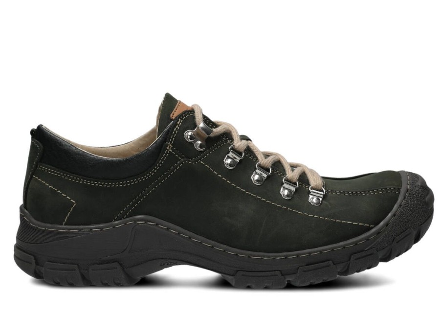 Buty Meskie Nagaba Skorzane | Polbut Trekkingowy Meski Nagaba 455 Hocz Crazy Skorzany Khaki