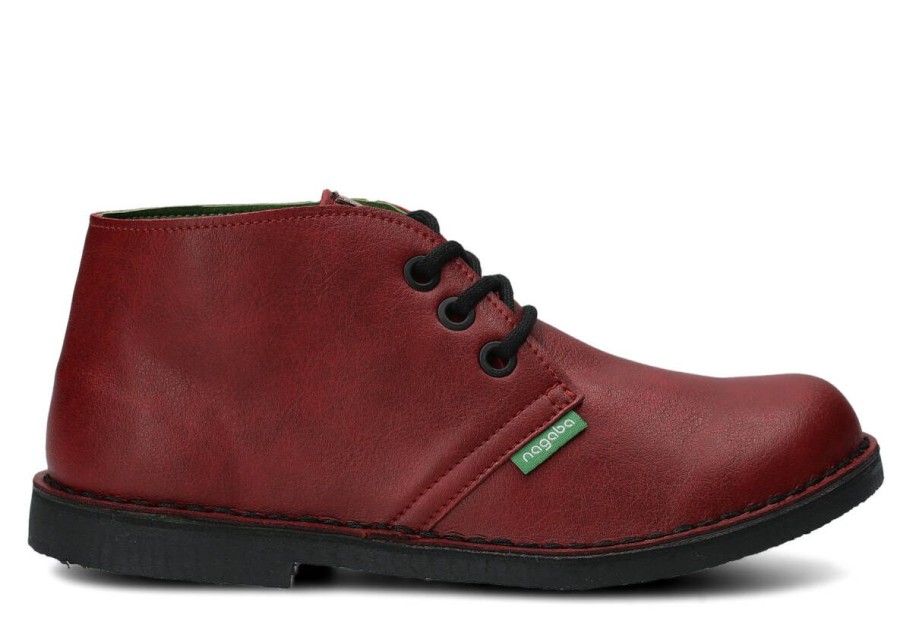 Buty Damskie Vegan Zimowe | Trzewik Nagaba 082 Cross Vegan Czerwony