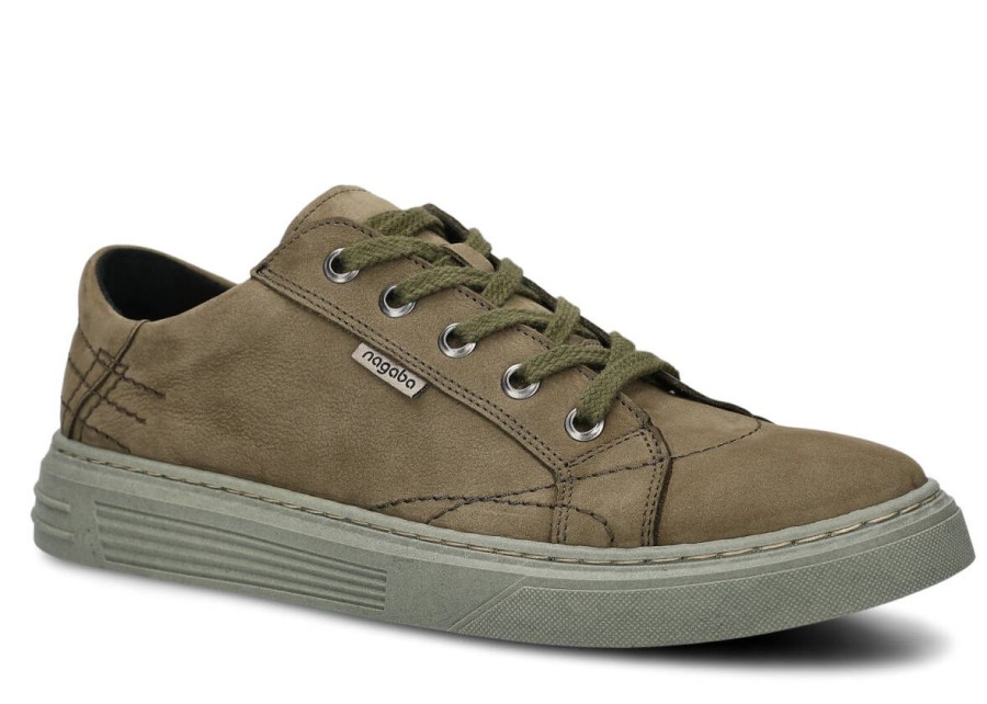 Buty Meskie Nagaba Skorzane | Polbut Meski Nagaba 412 Samuel Skorzany Khaki