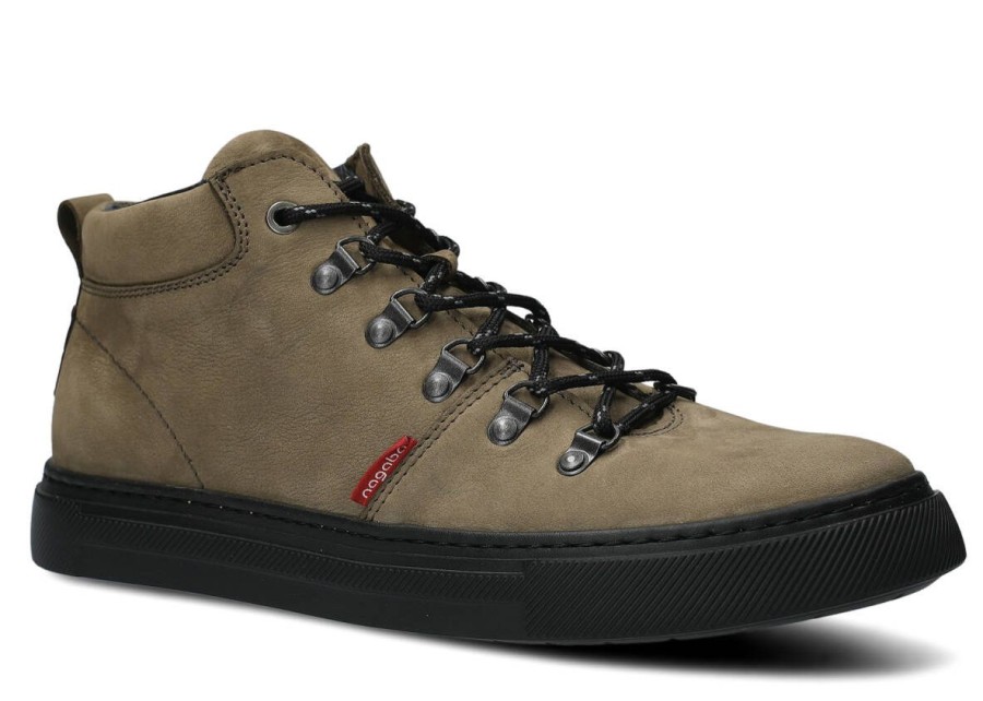 Buty Meskie Nagaba Skorzane | Trzewik Meski Nagaba 4181 Samuel Skorzany Khaki