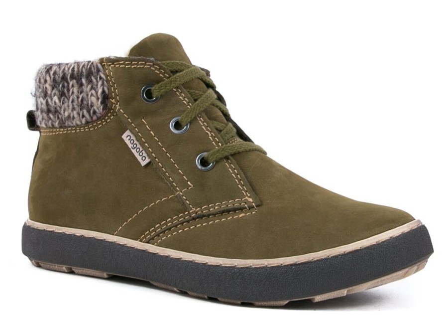 Buty Damskie Nagaba Skorzane | Trzewik Damski Nagaba 298 Samuel Skorzany Khaki