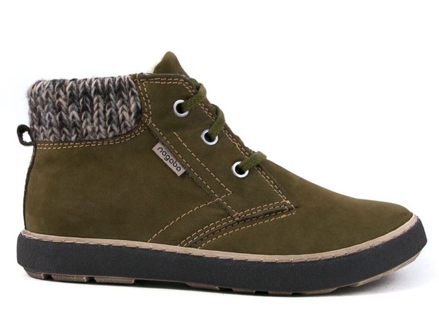 Buty Damskie Nagaba Skorzane | Trzewik Damski Nagaba 298 Samuel Skorzany Khaki