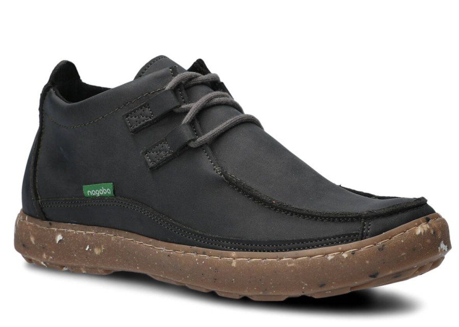 Buty Damskie Vegan Zimowe | Trzewik Nagaba 119 Nubuk Vegan Grafit