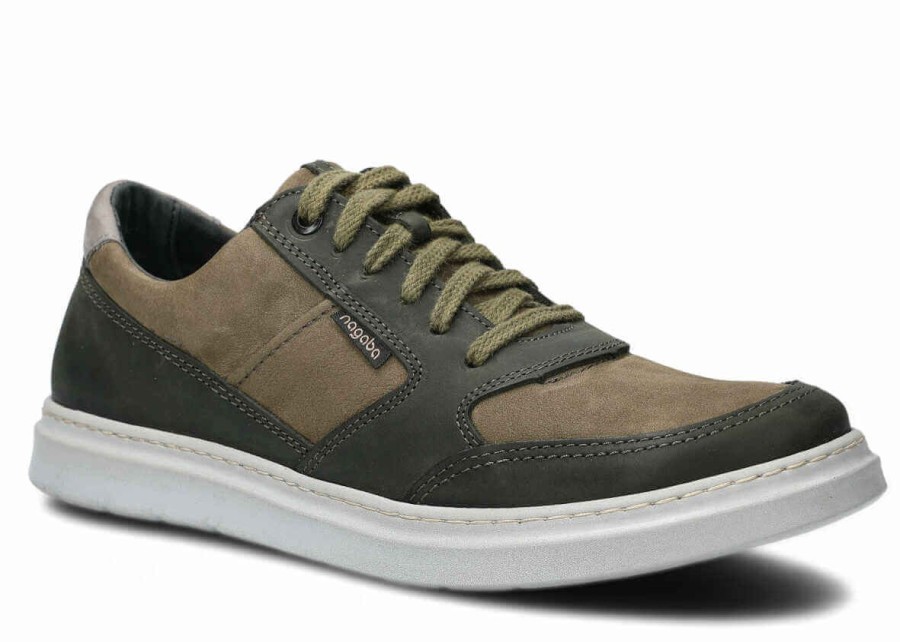 Buty Meskie Nagaba Skorzane | Polbut Meski Nagaba 438 Samuel Skorzany Khaki