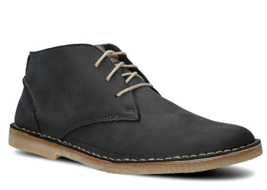 Buty Meskie Vegan Zimowe | Trzewik Meski Nagaba 422 Nubuk Vegan Grafit