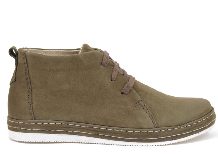 Buty Damskie Nagaba Skorzane | Trzewik Nagaba 383 Samuel Skorzany Khaki