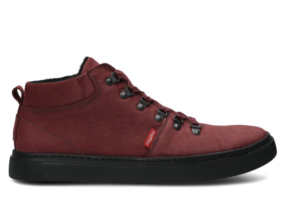 Buty Meskie Nagaba Skorzane | Trzewik Meski Nagaba 4181 Samuel Skorzany Bordo