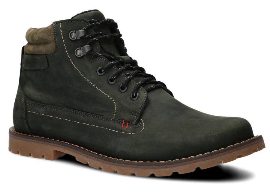 Buty Meskie Nagaba Skorzane | Trzewik Meski Nagaba 441 Crazy Skorzany Khaki