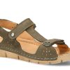 Buty Damskie Nagaba Skorzane | Sandaly Damskie Nagaba 306 Samuel Skorzany Khaki