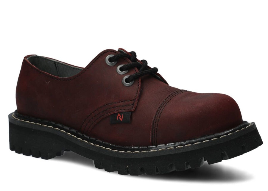 Buty Damskie Nagaba Skorzane | Glany Nagaba 3H Crazy Skorzany Bordo