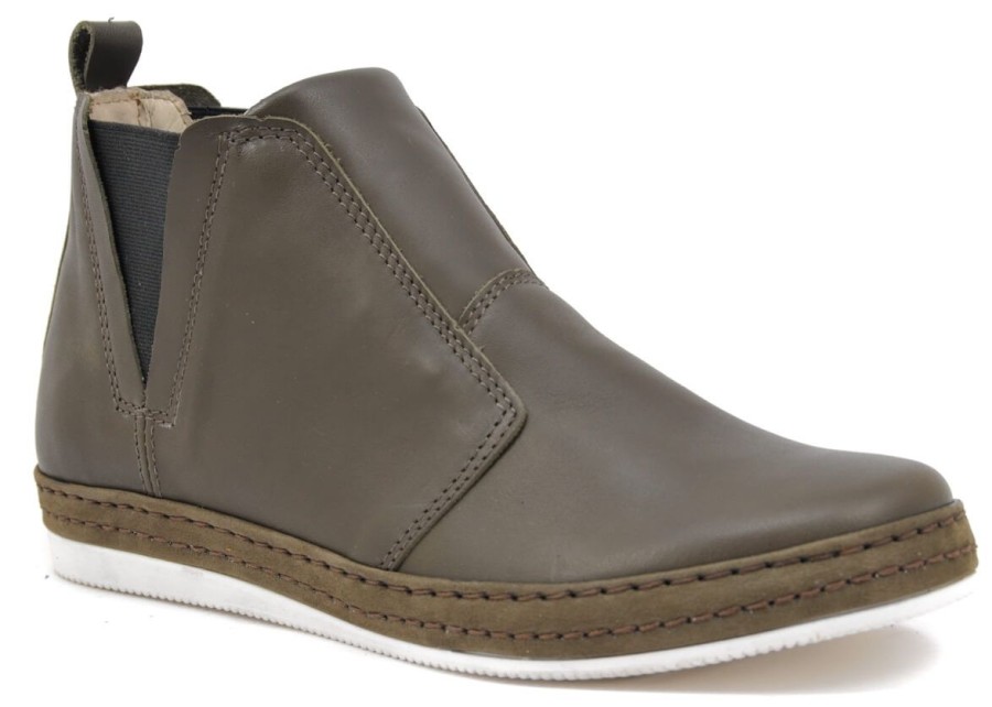 Buty Damskie Nagaba Skorzane | Trzewik Damski Nagaba 391 Sovage Skorzany Khaki