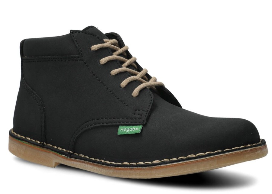 Buty Meskie Vegan | Trzewik Meski Nagaba 076 Nubuk Vegan Grafit